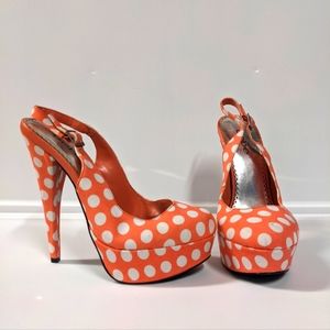 Bebe Polka Dot Heels
